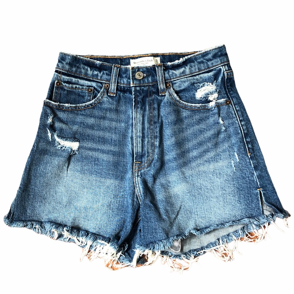 Abercrombie & Fitch High Rise 4 inch Mom Shorts